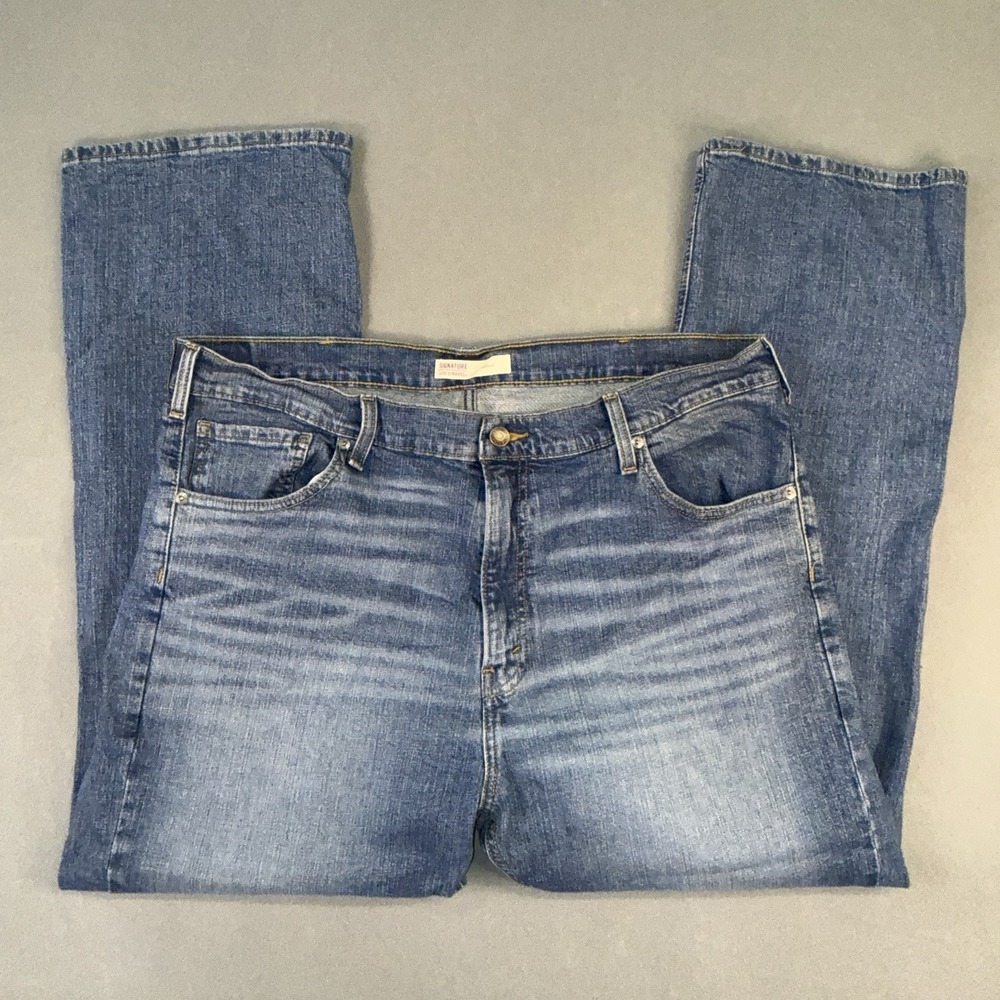 Men's Levi's Signature Bootcut Medium Wash Jeans Blue Denim Size 40x30